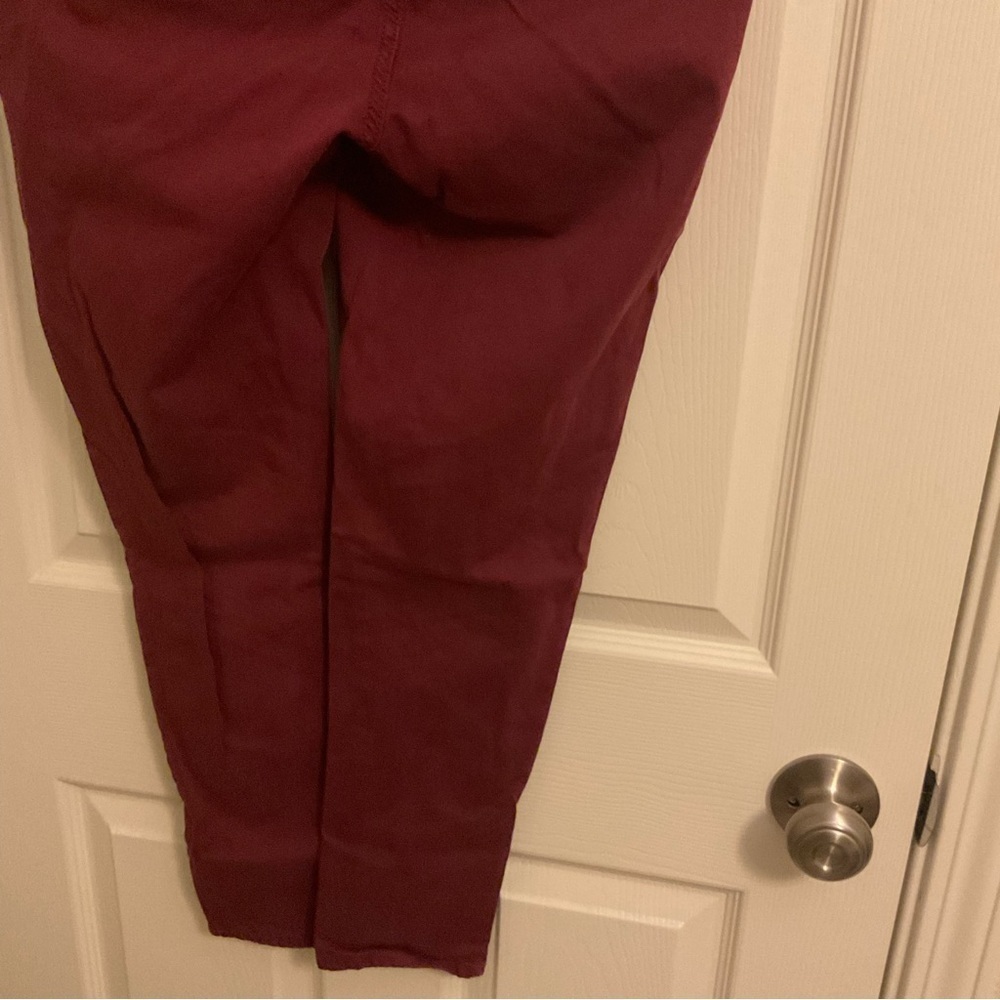 American Eagle Maroon Moto Skinny Pants - Women’s Size 6 - Low Rise Stretch - Picture 10 of 13